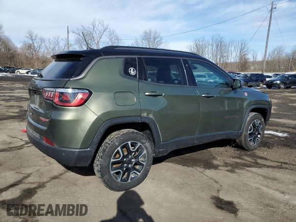 2019 Jeep Compass Trailhawk with VIN 3C4NJDDB5KT799866, listed as a Copart auction lot 46119045 with 92,027 mi miles and Salvage Title. Bid and sale history available at carsss.com. Image 3.