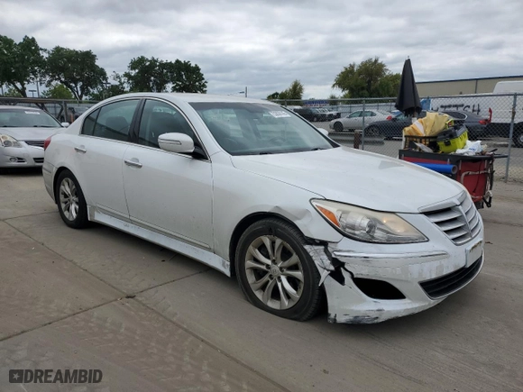 2013 Hyundai Genesis 3.8L with VIN KMHGC4DDXDU237163, listed as a Copart auction lot 53838145 with 96,928 mi miles and Salvage Title. Bid and sale history available at carsss.com. Image 4.