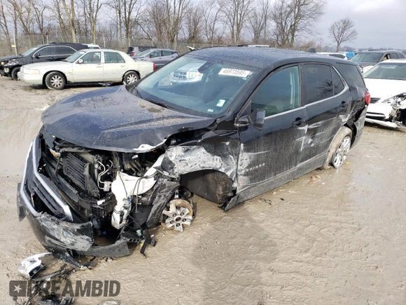 2021 Chevrolet Equinox LT with VIN 2GNAXTEV7M6125264, listed as a Copart auction lot 46973595 with Not Provided miles and Salvage Title. Bid and sale history available at DreamBid. Image 1.