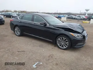 2017 Genesis G80 3.8L with VIN KMHGN4JE9HU175476, listed as a IAAI auction lot 40933618 with 136,354 mi miles. Bid and sale history available at carsss.com. Image 1.