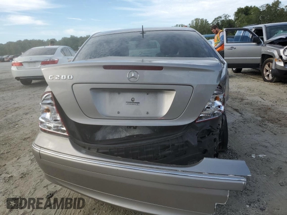 2006 Mercedes-Benz C 280 Luxury with VIN WDBRF54H16A882008, listed as a Copart auction lot 70201484 with 100,294 mi miles and Salvage Title. Bid and sale history available at DreamBid. Image 6.