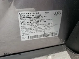 2021 Audi e-tron Premium z VIN WA1AAAGE4MB031782, wystawiony jako Copart lot #65578012 z przebiegiem 21 981 mil mil oraz . Historia ofert i sprzedaży dostępna na DreamBid. Obrazek 10.