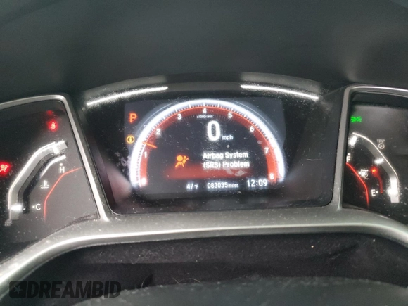 2019 Honda Civic Sport with VIN 2HGFC2F83KH550562, listed as a Copart auction lot 43121715 with 83,035 mi miles and Salvage title. Bid and sale history available at DreamBid. Image 9.