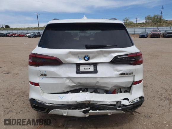 2021 BMW X5 M50i with VIN 5UXJU4C05M9E44232, listed as a Copart auction lot 53387665 with 49,978 mi miles and Salvage Title. Bid and sale history available at DreamBid. Image 6.