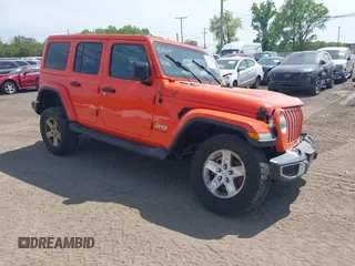 2019 Jeep Wrangler Unlimited Sahara with VIN 1C4HJXEGXKW579982, listed as a IAAI auction lot 42167111 with 98,243 mi miles and . Bid and sale history available at DreamBid. Image 1.