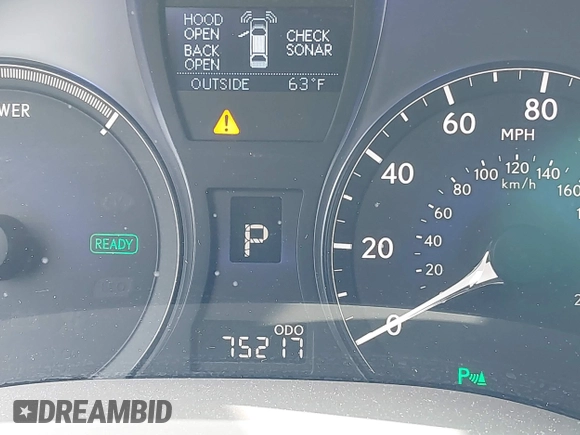 2011 Lexus RX 450h with VIN JTJBC1BA9B2416158, listed as a IAAI auction lot 41924298 with 75,217 mi miles and . Bid and sale history available at DreamBid. Image 16.