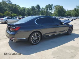 2020 BMW 7 Series 750i xDrive with VIN WBA7U2C01LGJ59354, listed as a Copart auction lot 58669874 with 0 mi miles and Salvage Title. Bid and sale history available at carsss.com. Image 3.
