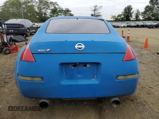 2005 Nissan 350Z with VIN JN1AZ34D25M607805, listed as a Copart auction lot 72138724 with 64,696 mi miles and Salvage Title. Bid and sale history available at carsss.com. Image 6.