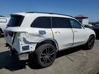 2021 Mercedes-Benz GLS 580 with VIN 4JGFF8GE8MA408511, listed as a Copart auction lot 53691404 with 27,414 mi miles and Salvage Title. Bid and sale history available at DreamBid. Image 3.