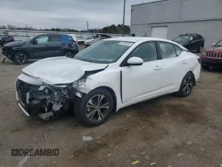 2020 Nissan Sentra SV with VIN 3N1AB8CV9LY267140, listed as a Copart auction lot 51565455 with 63,256 mi miles and Salvage Title. Bid and sale history available at DreamBid. Image 1.