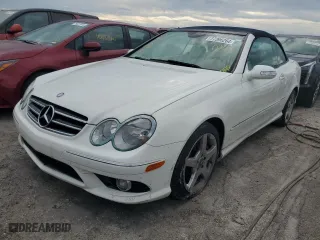 2007 Mercedes-Benz CLK-Class 5.5L with VIN WDBTK72F97T084134, listed as a Copart auction lot 77396264 with 0 mi miles and Non Repairable. Bid and sale history available at carsss.com. Image 1.