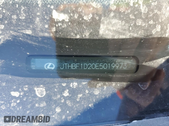 2014 Lexus IS 250 z VIN JTHBF1D20E5019973, wystawiony jako Copart lot #49902925 z przebiegiem 88 339 mil mil oraz Szkoda całkowita • Salvage title. Historia ofert i sprzedaży dostępna na DreamBid. Obrazek 13.