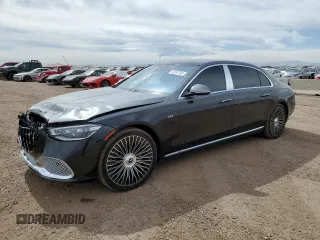 2024 Mercedes-Benz S 680 Maybach z VIN W1K6X7KB4RA243160, wystawiony jako Copart lot #49357235 z przebiegiem 6440 mil mil oraz Szkoda całkowita • Salvage title. Historia ofert i sprzedaży dostępna na DreamBid. Obrazek 1.