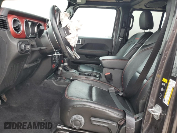 2021 Jeep Wrangler Unlimited Rubicon with VIN 1C4JJXFM1MW760378, listed as a Copart auction lot 43806965 with 38,542 mi miles and Salvage Title. Bid and sale history available at carsss.com. Image 7.