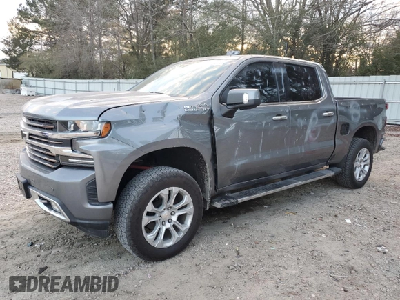 2019 Chevrolet Silverado 1500 High Country with VIN 3GCUYHED5KG141438, listed as a Copart auction lot 86626684 with 154,865 mi miles and Salvage Title. Bid and sale history available at carsss.com. Image 1.