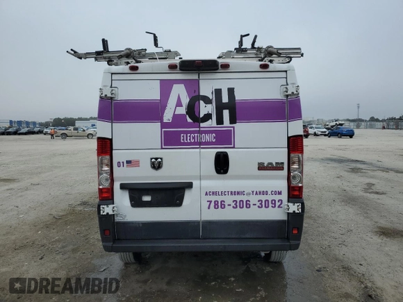 2018 Ram ProMaster Cargo with VIN 3C6TRVAG9JE147302, listed as a Copart auction lot 43980375 with 100,841 mi miles and . Bid and sale history available at DreamBid. Image 6.