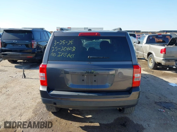 2015 Jeep Patriot Sport with VIN 1C4NJPBB5FD429467, listed as a IAAI auction lot 41972930 with 224,590 mi miles and . Bid and sale history available at carsss.com. Image 16.