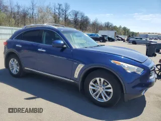 2014 Infiniti QX70 with VIN JN8CS1MW1EM410600, listed as a Copart auction lot 54410295 with 116,985 mi miles and Salvage Title. Bid and sale history available at carsss.com. Image 4.