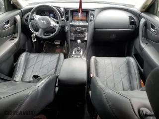 2017 Infiniti QX70 with VIN JN8CS1MW6HM410547, listed as a Copart auction lot 55071474 with 101,911 mi miles and Salvage Title. Bid and sale history available at carsss.com. Image 8.