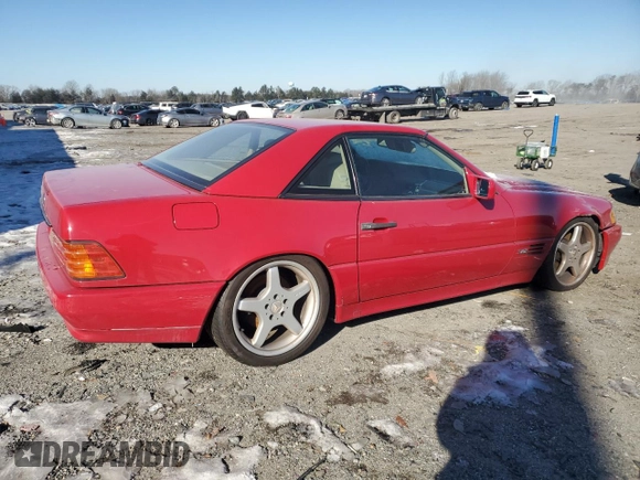 1995 Mercedes-Benz SL with VIN WDBFA76E4SF105819, listed as a Copart auction lot 89120625 with 117,526 mi miles and Salvage title. Bid and sale history available at DreamBid. Image 3.