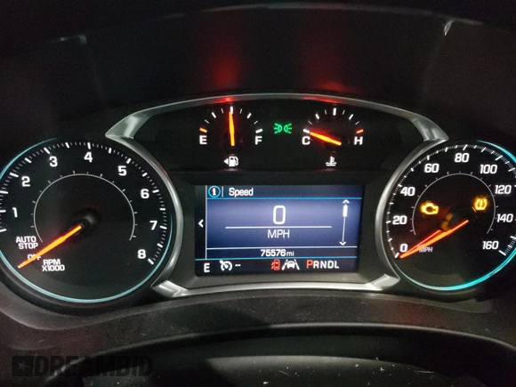 2021 Chevrolet Equinox LT with VIN 3GNAXKEV0ML309645, listed as a Copart auction lot 81958994 with 75,576 mi miles and Salvage Title. Bid and sale history available at DreamBid. Image 9.