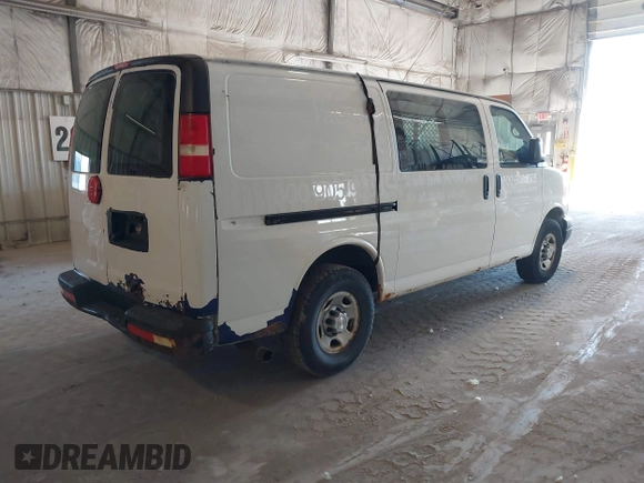 2013 Chevrolet Express Cargo Van with VIN 1GCWGFCA0D1156858, listed as a IAAI auction lot 42095785 with 223,413 mi miles. Bid and sale history available at carsss.com. Image 4.