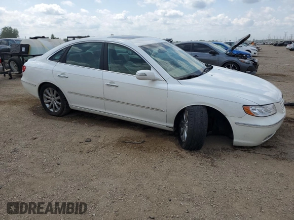 2008 Hyundai Azera Limited with VIN KMHFC46F78A333821, listed as a Copart auction lot 61246295 with 129,859 mi miles and Salvage title. Bid and sale history available at DreamBid. Image 4.