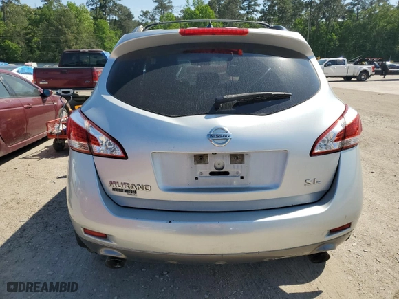 2012 Nissan Murano SL with VIN JN8AZ1MU1CW101907, listed as a Copart auction lot 53204195 with 219,316 mi miles and Salvage Title. Bid and sale history available at carsss.com. Image 6.