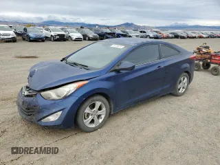 2013 Hyundai Elantra Coupe GS with VIN KMHDH6AE3DU000799, listed as a Copart auction lot 76734874 with 162,952 mi miles and Salvage Title. Bid and sale history available at carsss.com. Image 1.
