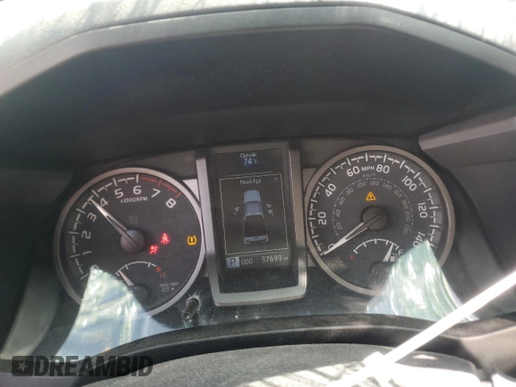 2023 Toyota Tacoma SR with VIN 3TMCZ5AN3PM563612, listed as a Copart auction lot 53995225 with 37,699 mi miles and Salvage title. Bid and sale history available at DreamBid. Image 9.