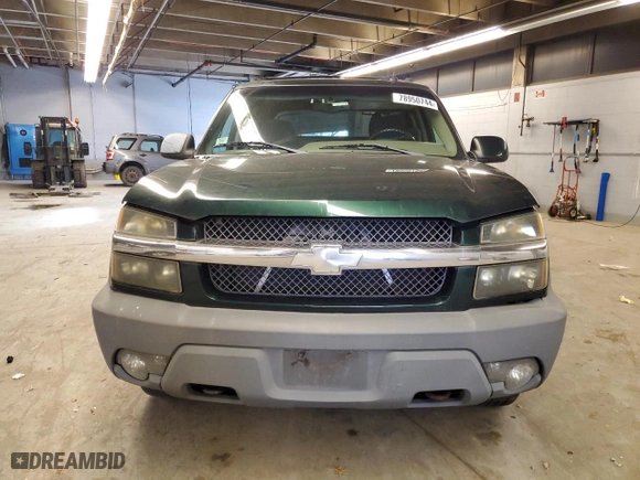 2002 Chevrolet Avalanche with VIN 3GNEK13T42G358557, listed as a Copart auction lot 78950744 with 0 mi miles and Clean Title. Bid and sale history available at carsss.com. Image 5.