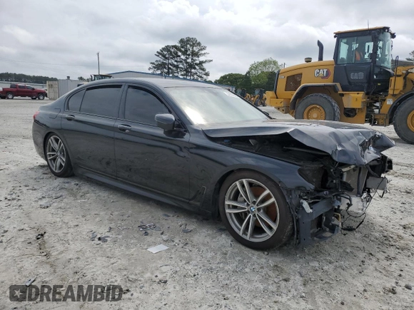 2019 BMW 7 Series 740i xDrive with VIN WBA7E4C51KGV28443, listed as a Copart auction lot 54751395 with 0 mi miles and Clean Title. Bid and sale history available at carsss.com. Image 4.