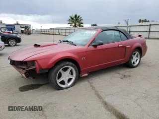2003 Ford Mustang GT Deluxe with VIN 1FAFP45X53F357541, listed as a Copart auction lot 43738975 with 102,282 mi miles and Salvage Title. Bid and sale history available at carsss.com. Image 1.