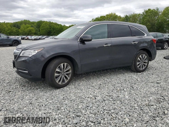 2014 Acura MDX Technology with VIN 5FRYD4H43EB004234, listed as a Copart auction lot 57724425 with 213,956 mi miles and Clean title. Bid and sale history available at DreamBid. Image 1.