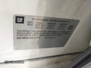 2014 Cadillac XTS Luxury with VIN 2G61M5S32E9310910, listed as a IAAI auction lot 41978298 with Not provided miles and . Bid and sale history available at DreamBid. Image 9.