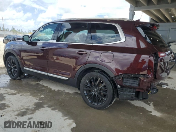 2022 Kia Telluride SX with VIN 5XYP54HC7NG281592, listed as a Copart auction lot 61362775 with 30,821 mi miles and Salvage title. Bid and sale history available at DreamBid. Image 2.