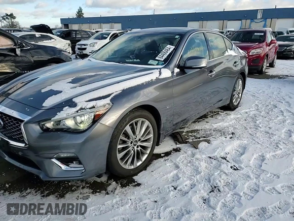 2019 Infiniti Q50 3.0t LUXE with VIN JN1EV7AR4KM552600, listed as a Copart auction lot 84406484 with 48,506 mi miles and Clean Title. Bid and sale history available at carsss.com. Image 11.