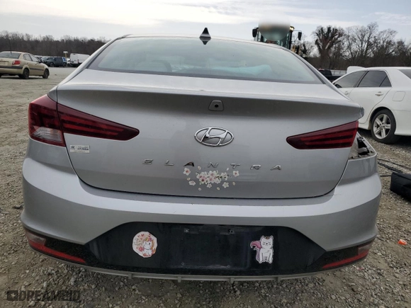 2020 Hyundai Elantra SEL with VIN 5NPD84LF4LH569474, listed as a Copart auction lot 48206075 with 105,436 mi miles and Salvage Title. Bid and sale history available at carsss.com. Image 6.