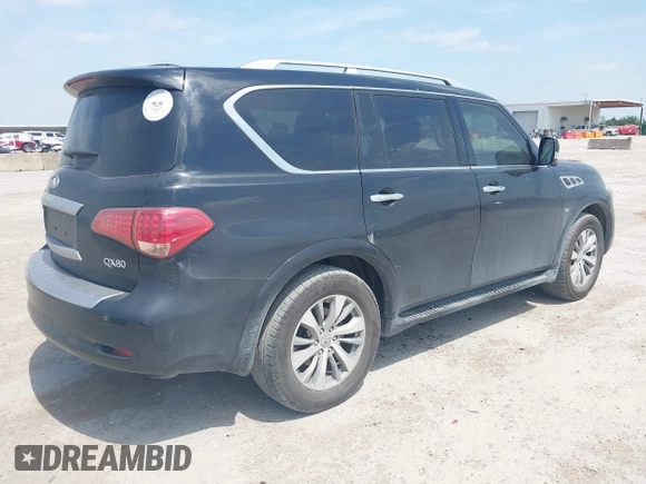 2016 Infiniti QX80 with VIN JN8AZ2NF6G9612118, listed as a IAAI auction lot 42051406 with 160,733 mi miles and . Bid and sale history available at DreamBid. Image 4.