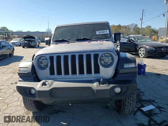 2020 Jeep Wrangler Unlimited Freedom with VIN 1C4HJXDG5LW206089, listed as a Copart auction lot 76636814 with 51,455 mi miles and Salvage title. Bid and sale history available at DreamBid. Image 11.