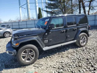 2021 Jeep Wrangler Unlimited Sahara с VIN 1C4HJXEN0MW521302, выставлен на аукционе Copart как лот 49397615 с пробегом 24 539 миль миль и Списание • Salvage title. История ставок и продаж доступна на DreamBid. Изображение 1.