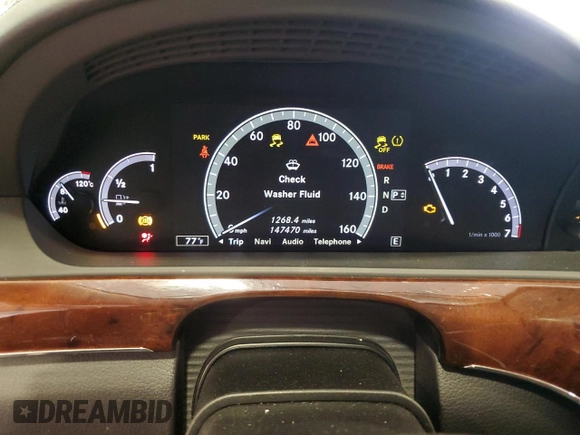 2012 Mercedes-Benz S 550 with VIN WDDNG9EB4CA472903, listed as a Copart auction lot 54872435 with 147,471 mi miles and Salvage Title. Bid and sale history available at DreamBid. Image 9.