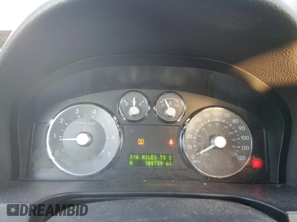 2008 Mercury Milan Premier with VIN 3MEHM02128R616953, listed as a Copart auction lot 44748375 with 104,739 mi miles and Salvage Title. Bid and sale history available at carsss.com. Image 9.