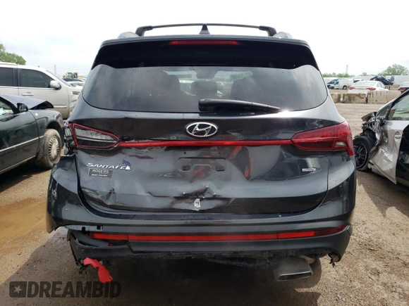 2022 Hyundai Santa Fe XRT with VIN 5NMS6DAJ6NH440494, listed as a Copart auction lot 53982874 with 45,865 mi miles and Salvage Title. Bid and sale history available at carsss.com. Image 6.