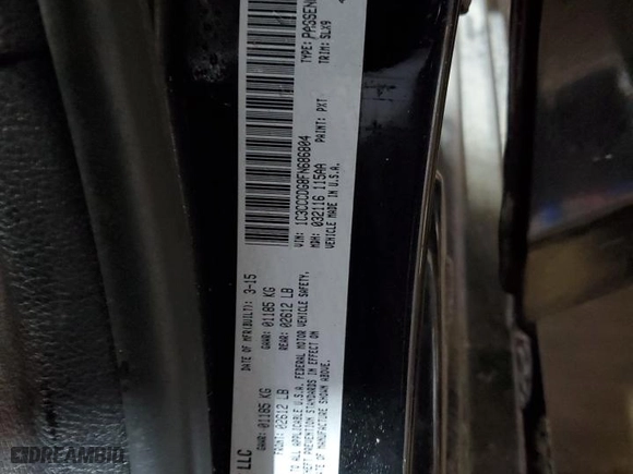 2015 Chrysler 200 S with VIN 1C3CCCDG8FN686804, listed as a Copart auction lot 44973945 with 124,563 mi miles and Salvage Title. Bid and sale history available at carsss.com. Image 12.