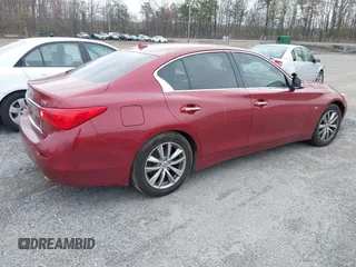 2014 Infiniti Q50 Premium with VIN JN1BV7AR7EM699016, listed as a IAAI auction lot 41858326 with 222,127 mi miles. Bid and sale history available at carsss.com. Image 4.