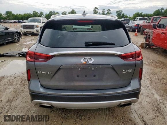 2021 Infiniti QX50 Essential с VIN 3PCAJ5CA4MF101584, выставлен на аукционе Copart как лот 61019415 с пробегом 54 939 миль миль и Списание • Salvage title. История ставок и продаж доступна на DreamBid. Изображение 6.