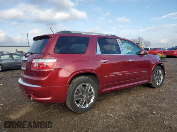 2011 GMC Acadia Denali with VIN 1GKKRTED8BJ295202, listed as a Copart auction lot 85081394 with 159,249 mi miles and Salvage Title. Bid and sale history available at DreamBid. Image 3.