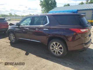 2018 Chevrolet Traverse Premier z VIN 1GNERKKW3JJ127918, wystawiony jako Copart lot #55438525 z przebiegiem 134 336 mil mil oraz Szkoda całkowita • Salvage title. Historia ofert i sprzedaży dostępna na DreamBid. Obrazek 2.