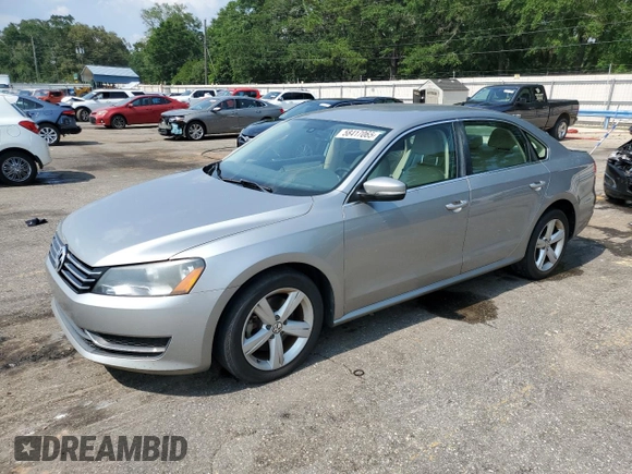 2013 Volkswagen Passat SE with VIN 1VWBH7A32DC150809, listed as a Copart auction lot 58417065 with 220,146 mi miles and Salvage title. Bid and sale history available at DreamBid. Image 1.